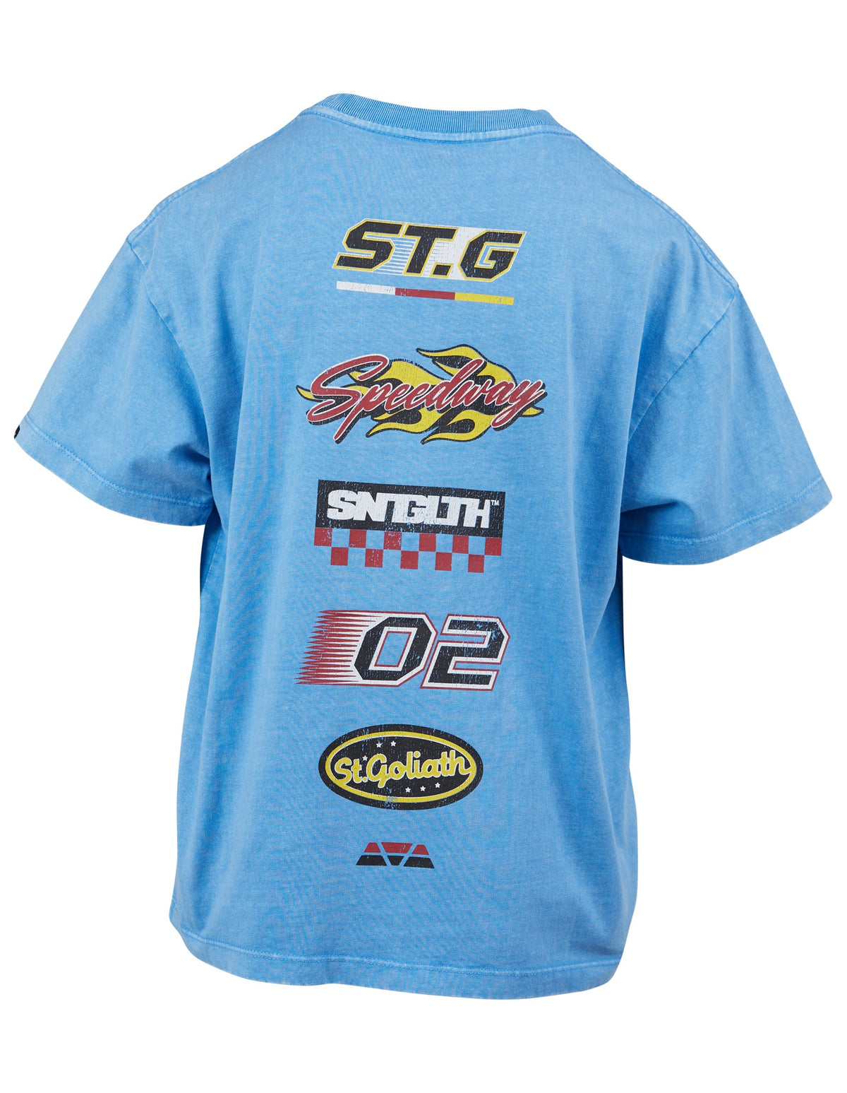 St Goliath 8-16-Teen Speedway Tee Blue-Edge Clothing
