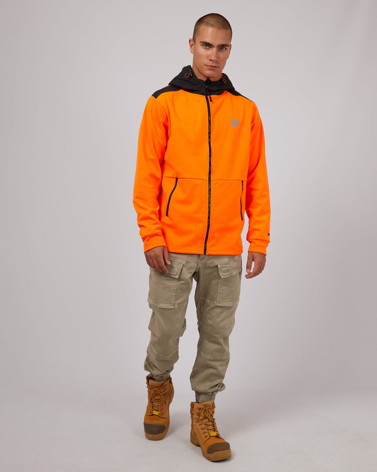 St. Goliath-Apw Zip Hooded Fleece Orange-Edge Clothing