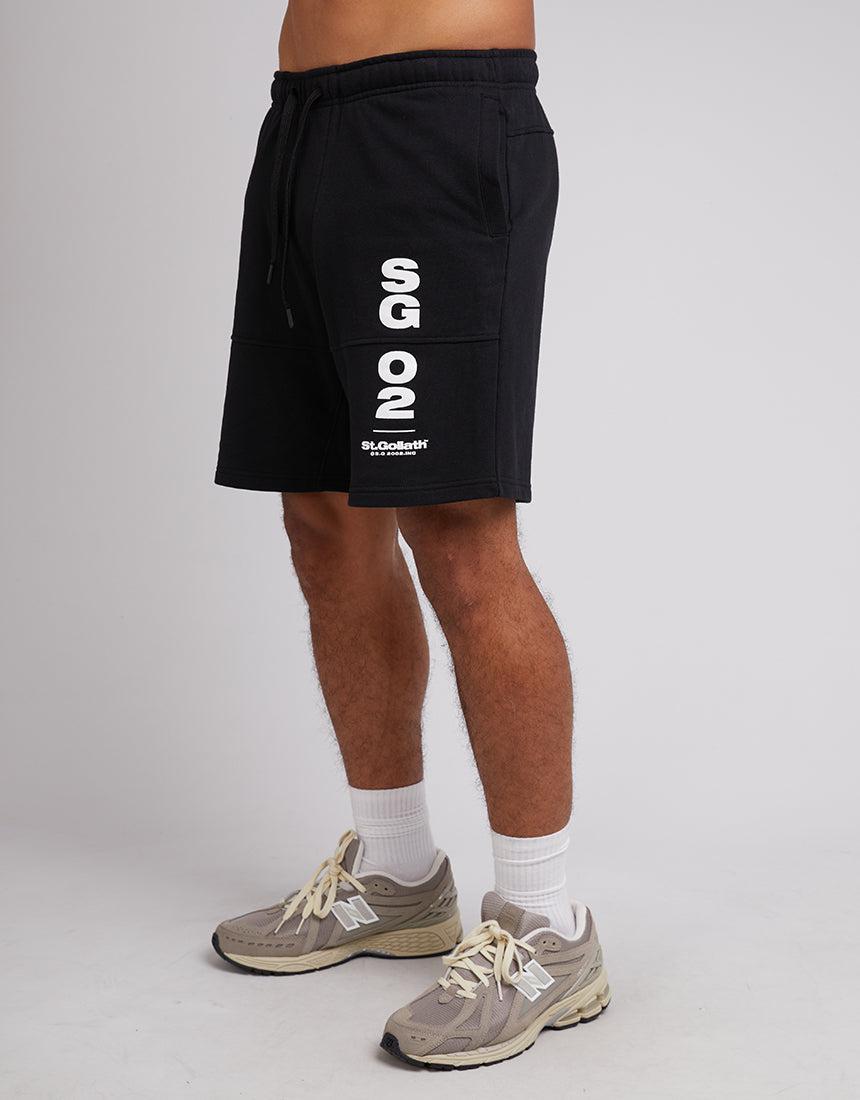 St. Goliath-Arena Fleece Short Black-Edge Clothing