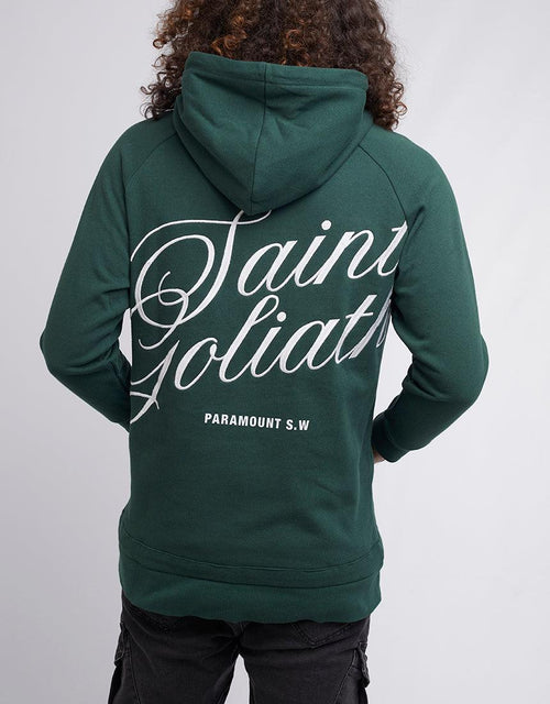 St. Goliath-Calli Script Hoody Green-Edge Clothing