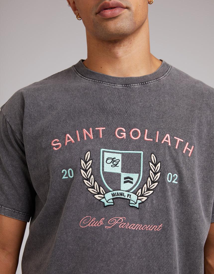 St. Goliath-Club Tee Washed Black-Edge Clothing