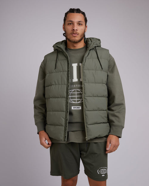 St. Goliath-Domain Puffer Vest Green-Edge Clothing