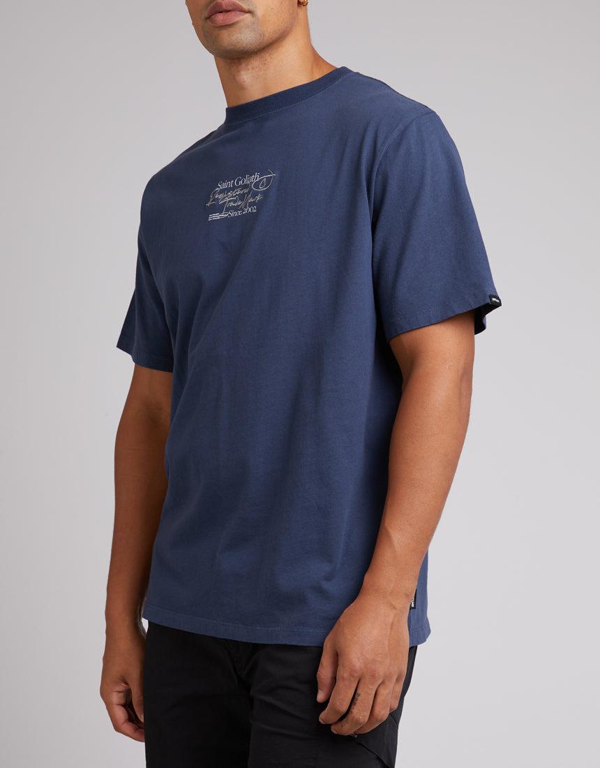 St. Goliath-Echelon Tee Navy-Edge Clothing