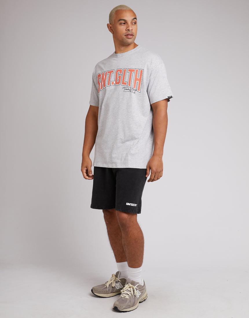 St. Goliath-Pebble Box Tee Grey Marle-Edge Clothing