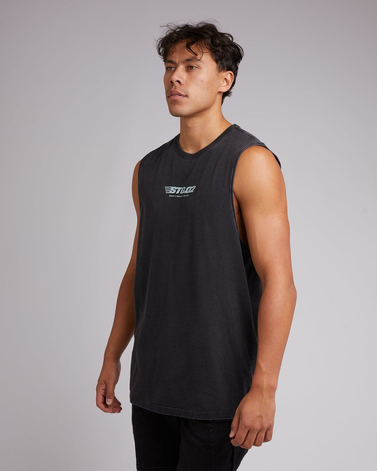 St. Goliath-Prism Muscle Washed Black-Edge Clothing