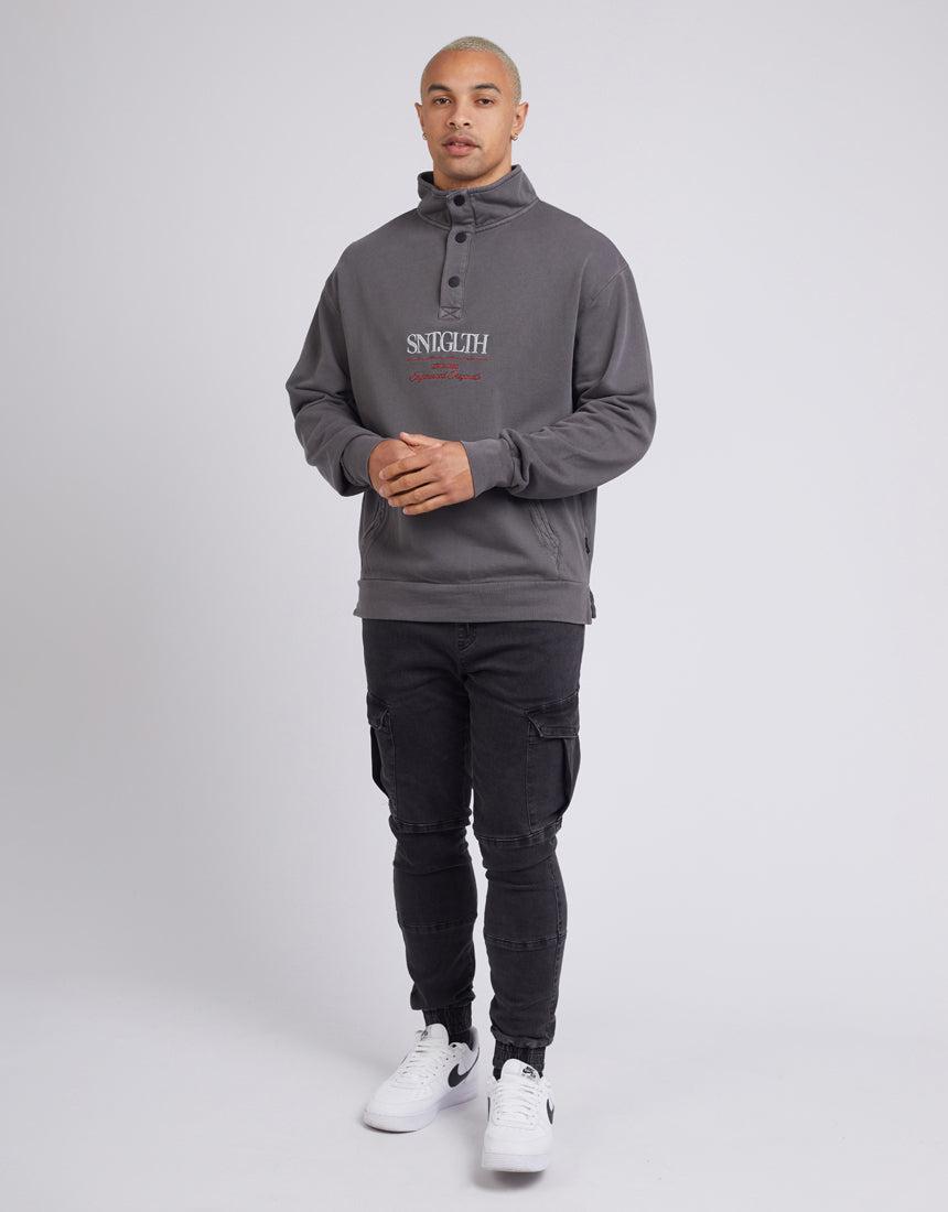 St. Goliath-Redline Collared Jumper Charcoal-Edge Clothing