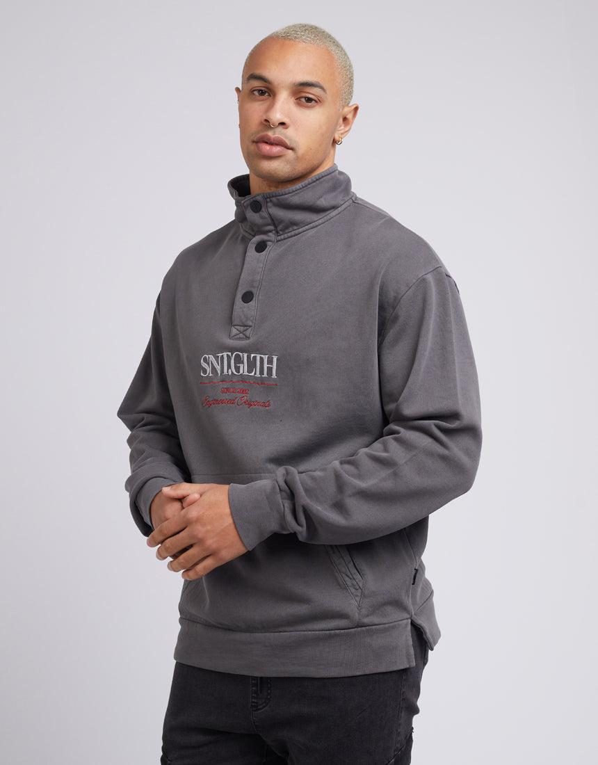 St. Goliath-Redline Collared Jumper Charcoal-Edge Clothing