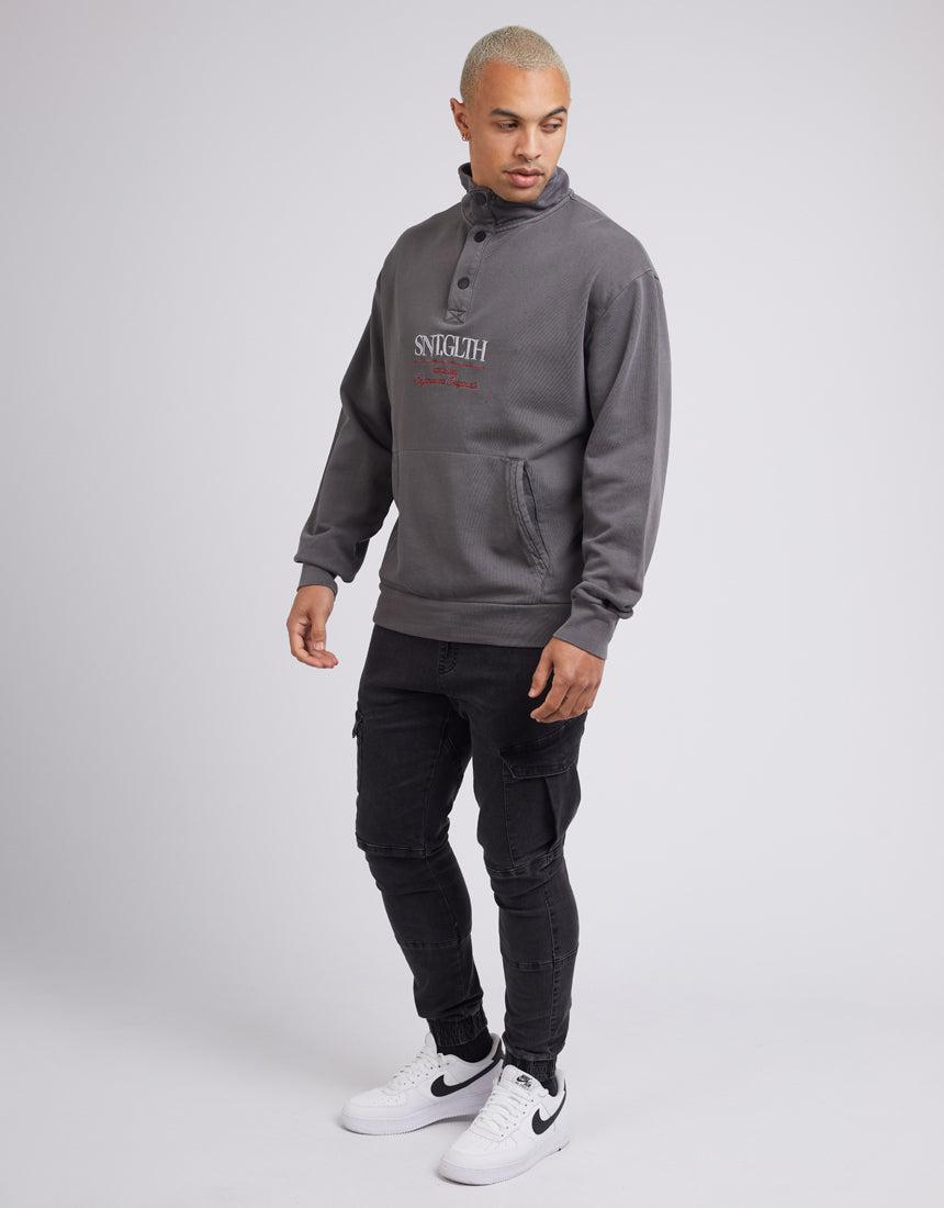 St. Goliath-Redline Collared Jumper Charcoal-Edge Clothing