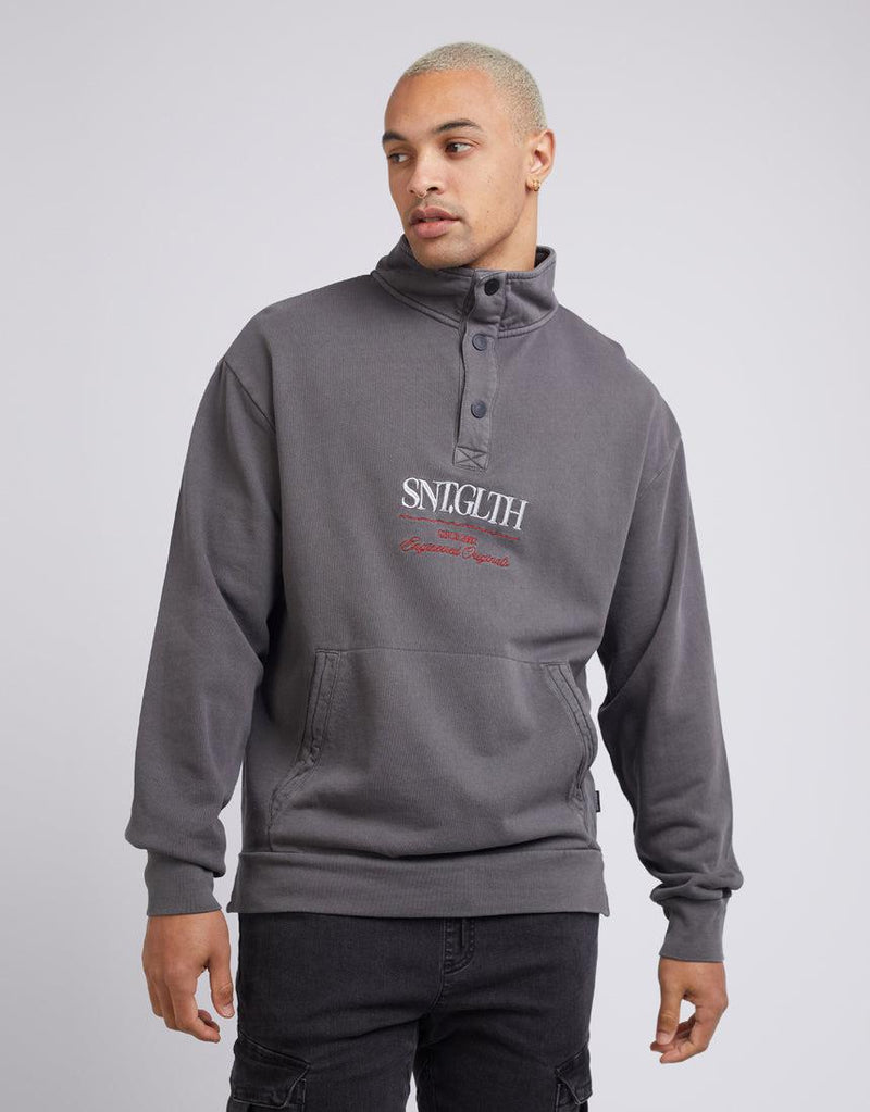 St. Goliath-Redline Collared Jumper Charcoal-Edge Clothing