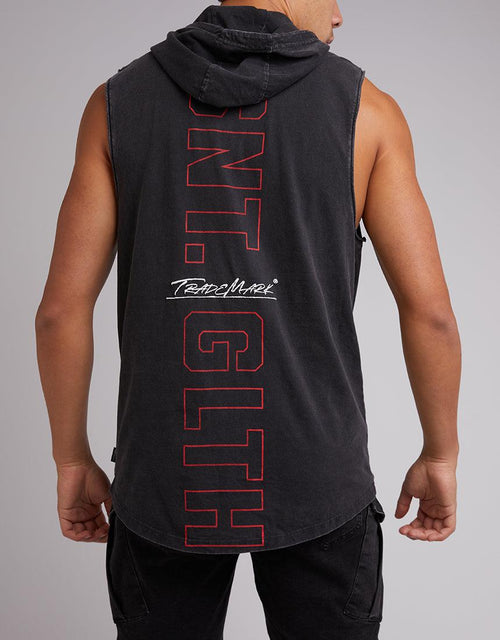 St. Goliath-Regulator Hooded Muscle Washed Black-Edge Clothing