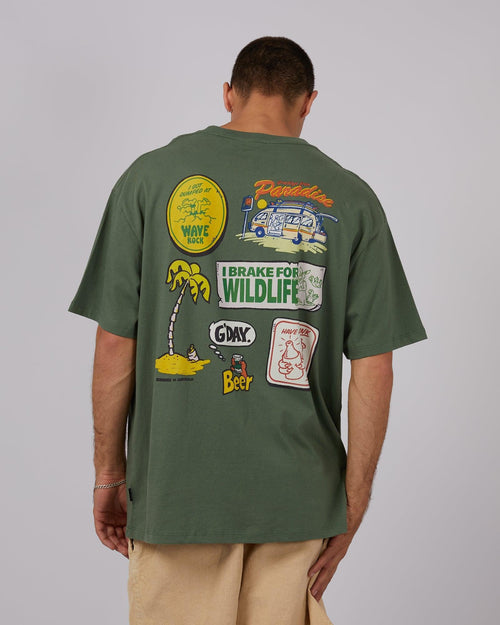 St. Goliath-Souvenier Tee Olive-Edge Clothing