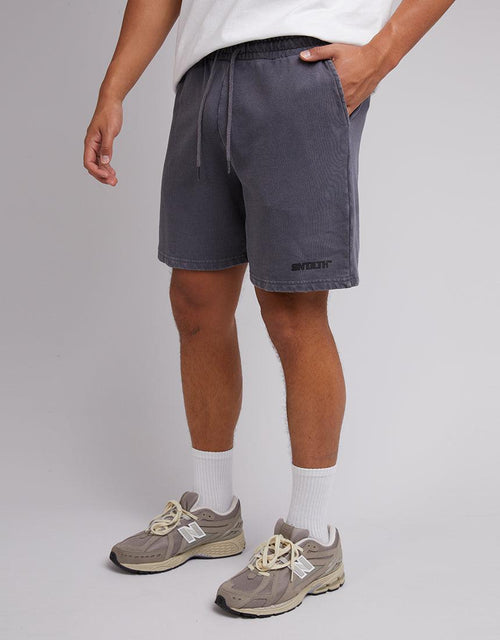 St. Goliath-Track Fleece Short Charcoal-Edge Clothing