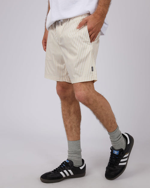 St. Goliath-Vert Stripe Short Tan-Edge Clothing
