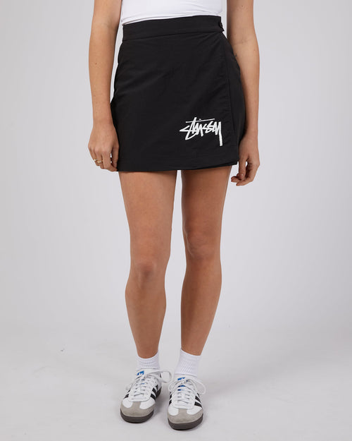 Stussy-Graffiti Wrap Skirt Black-Edge Clothing
