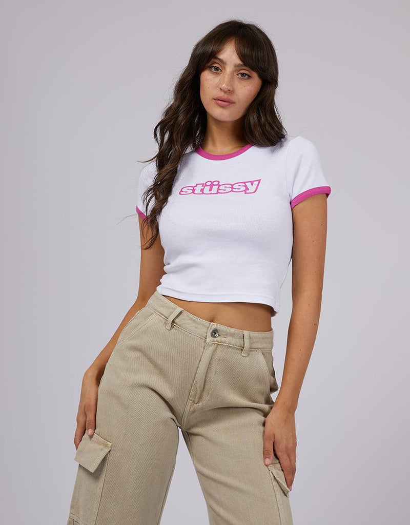 Stussy-Thick Ringer Tee White-Edge Clothing