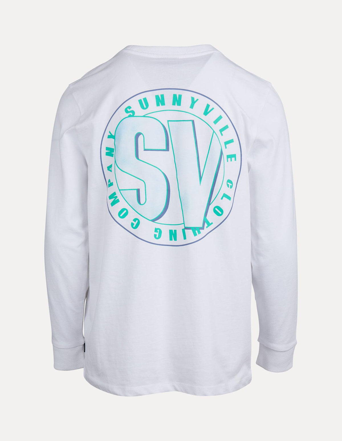 Sunnyville Boys 8-16-Logo L/s Tee White-Edge Clothing
