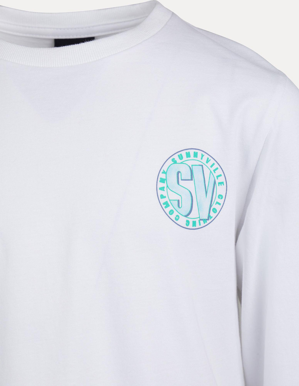 Sunnyville Boys 8-16-Logo L/s Tee White-Edge Clothing