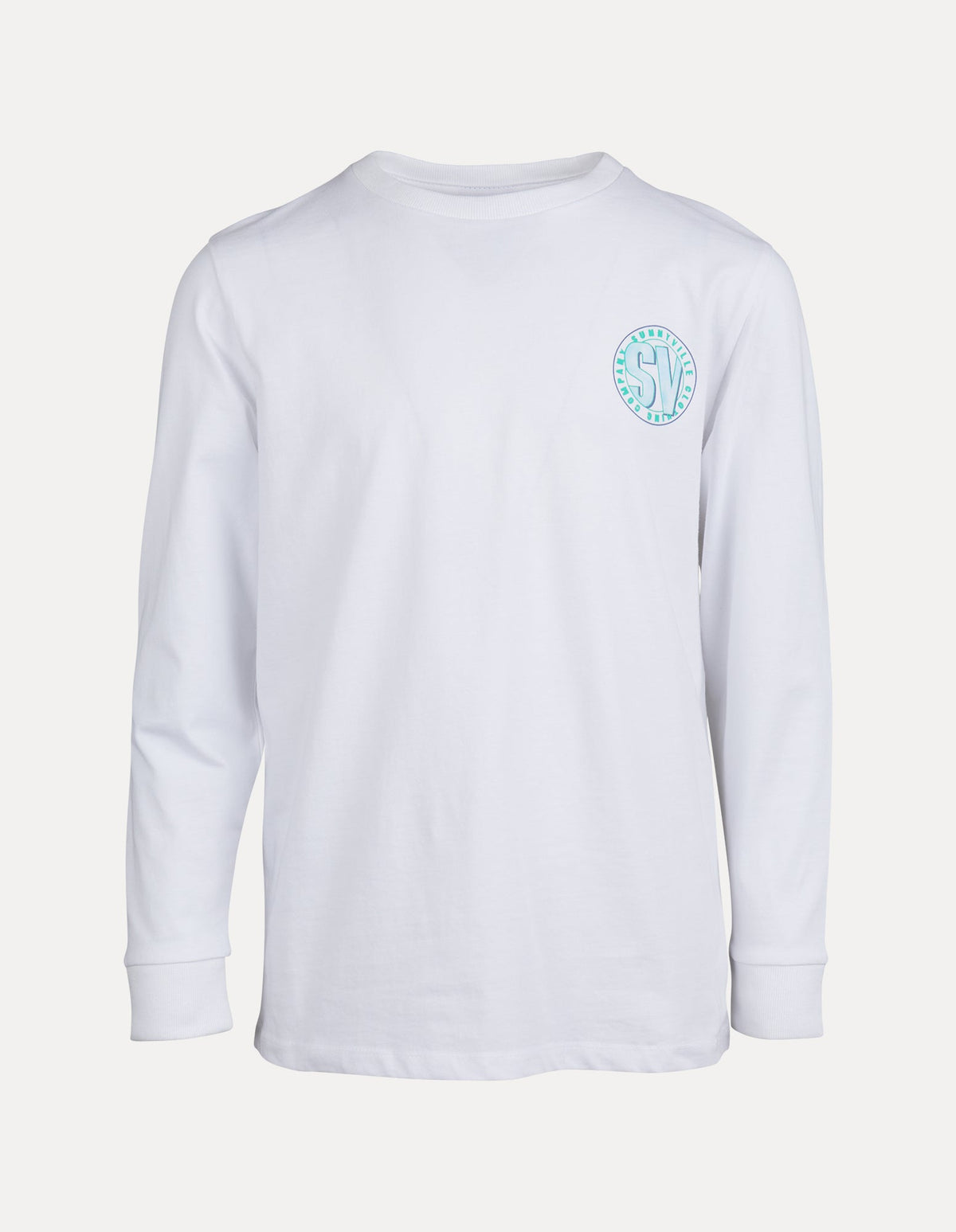 Sunnyville Boys 8-16-Logo L/s Tee White-Edge Clothing