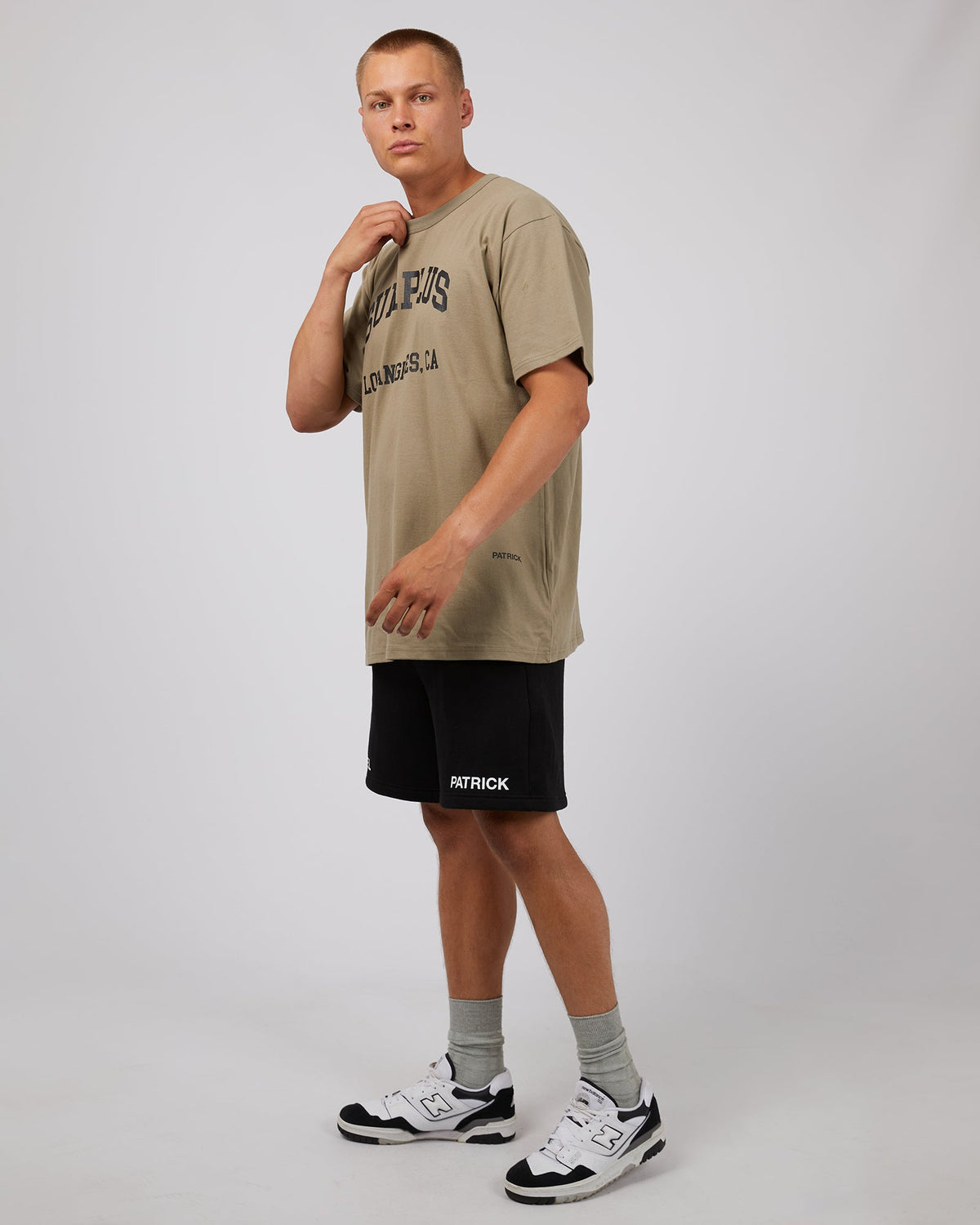 Surplus Daniel Patrick-Varsity La Surplus Tee Khaki-Edge Clothing