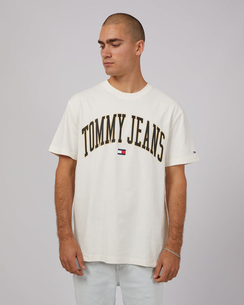 Tommy Hilfiger-Gold Arch Tee White-Edge Clothing