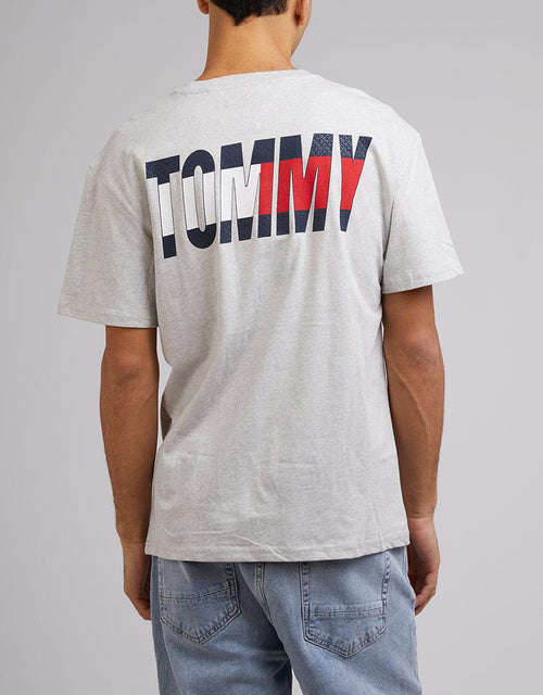 Tommy Hilfiger-Tjm Clsc Essential Corp Tee Silver Grey Heather-Edge Clothing
