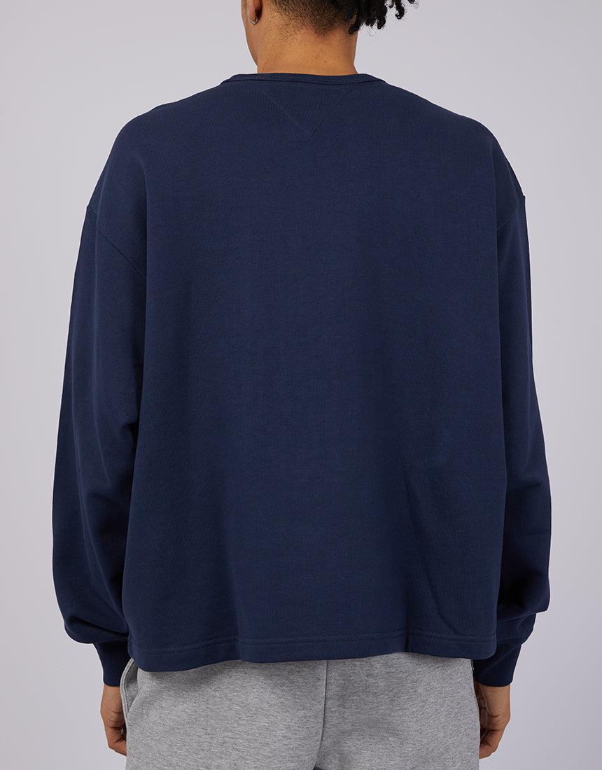 Tommy Hilfiger-Tjm Rlx Boxy Tiny Tj Crew Twilight Navy-Edge Clothing