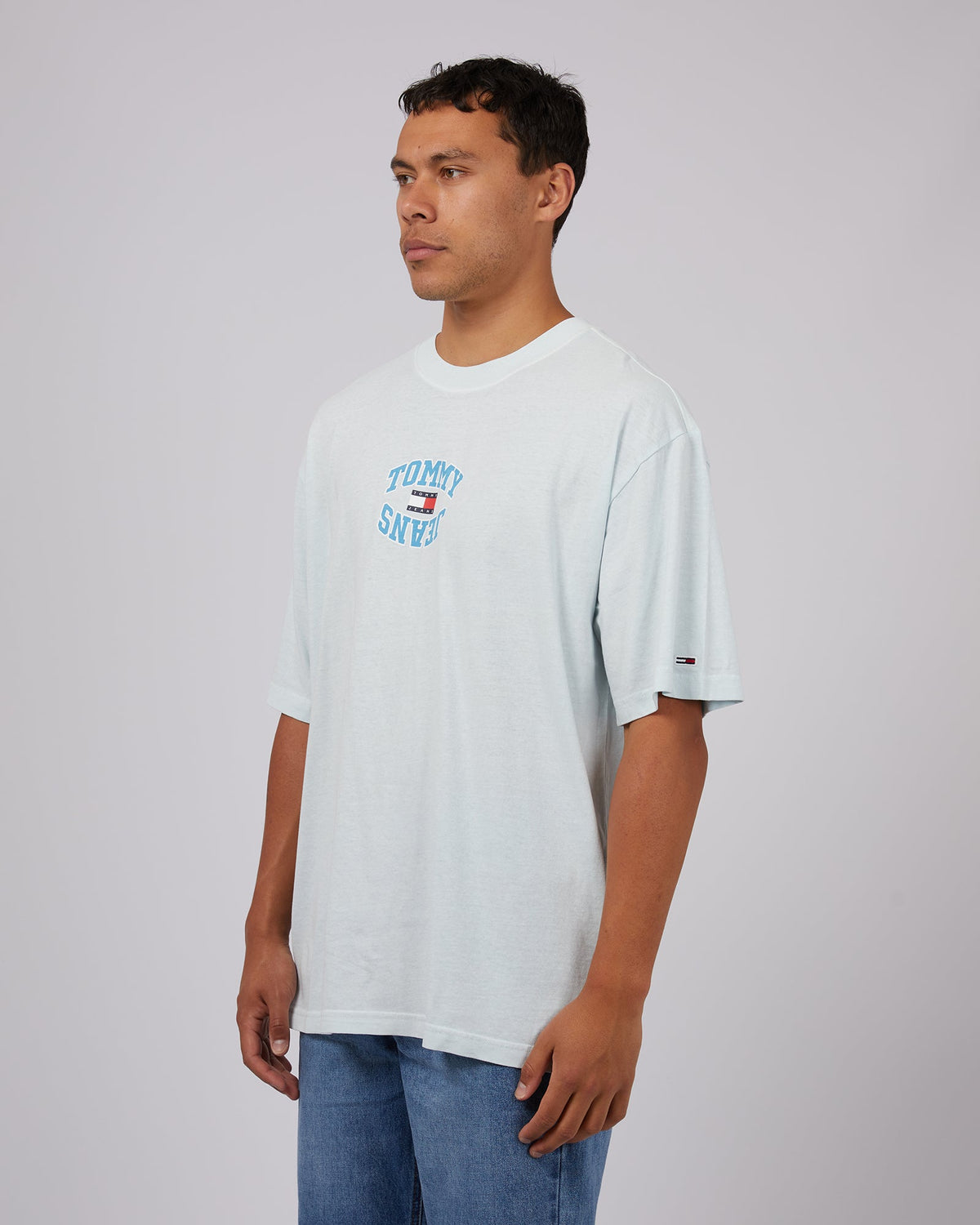 Tommy Hilfiger-Tjm Skate Arched Logo Tee Blue-Edge Clothing