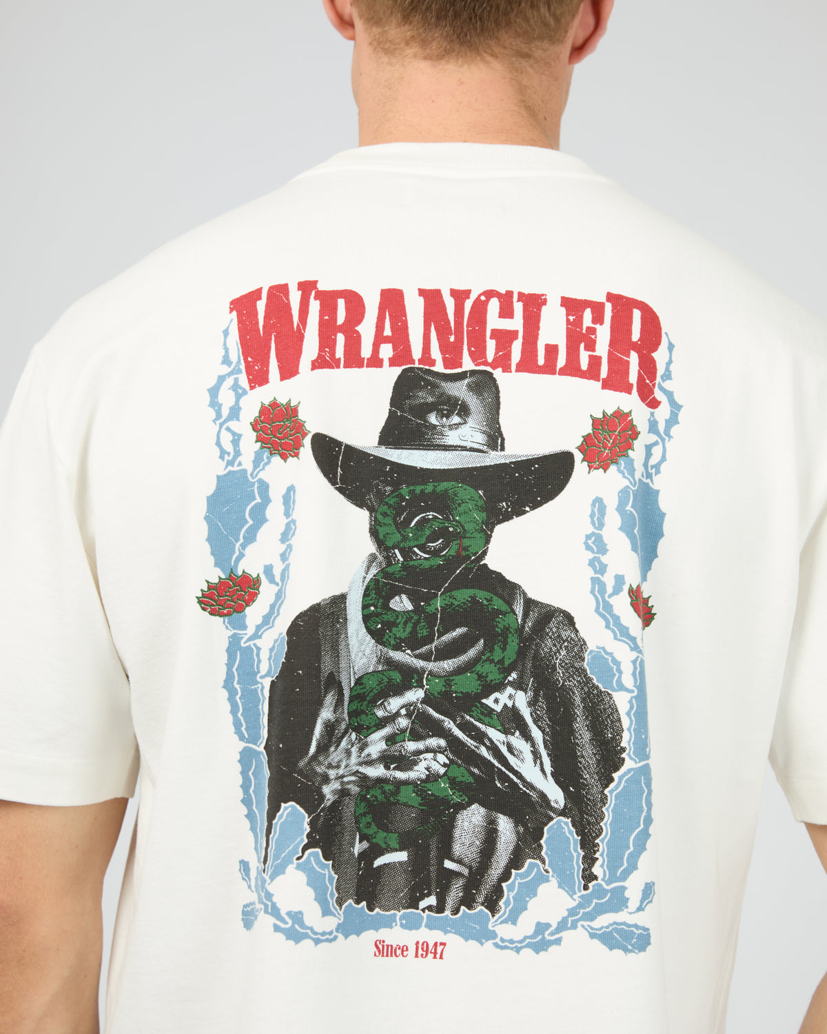 Cactus Cowboy Boxcar Tee Vintage White