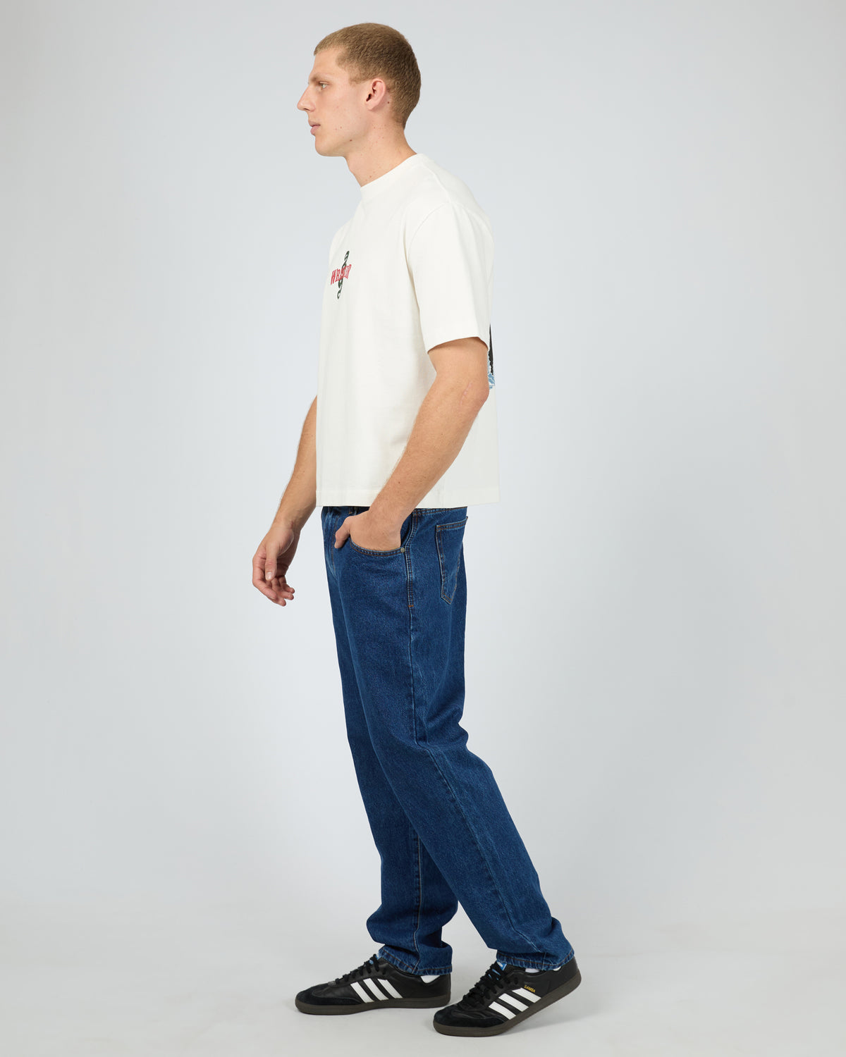 Cactus Cowboy Boxcar Tee Vintage White