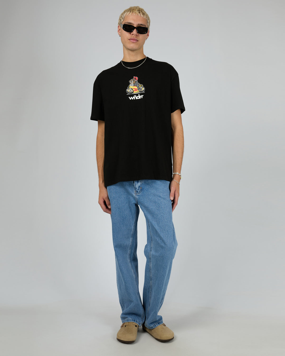 Biker Box Fit Tee Black