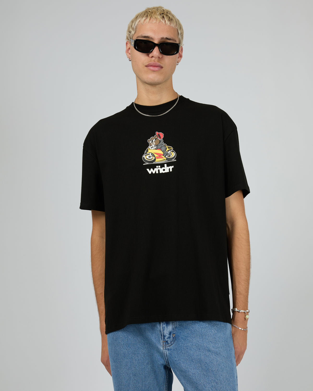Biker Box Fit Tee Black