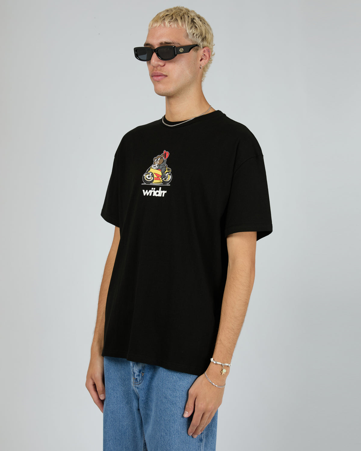 Biker Box Fit Tee Black