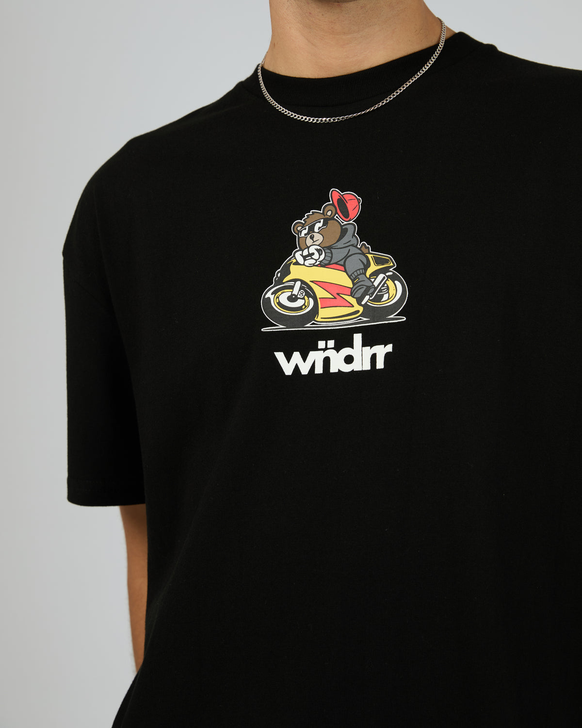 Biker Box Fit Tee Black