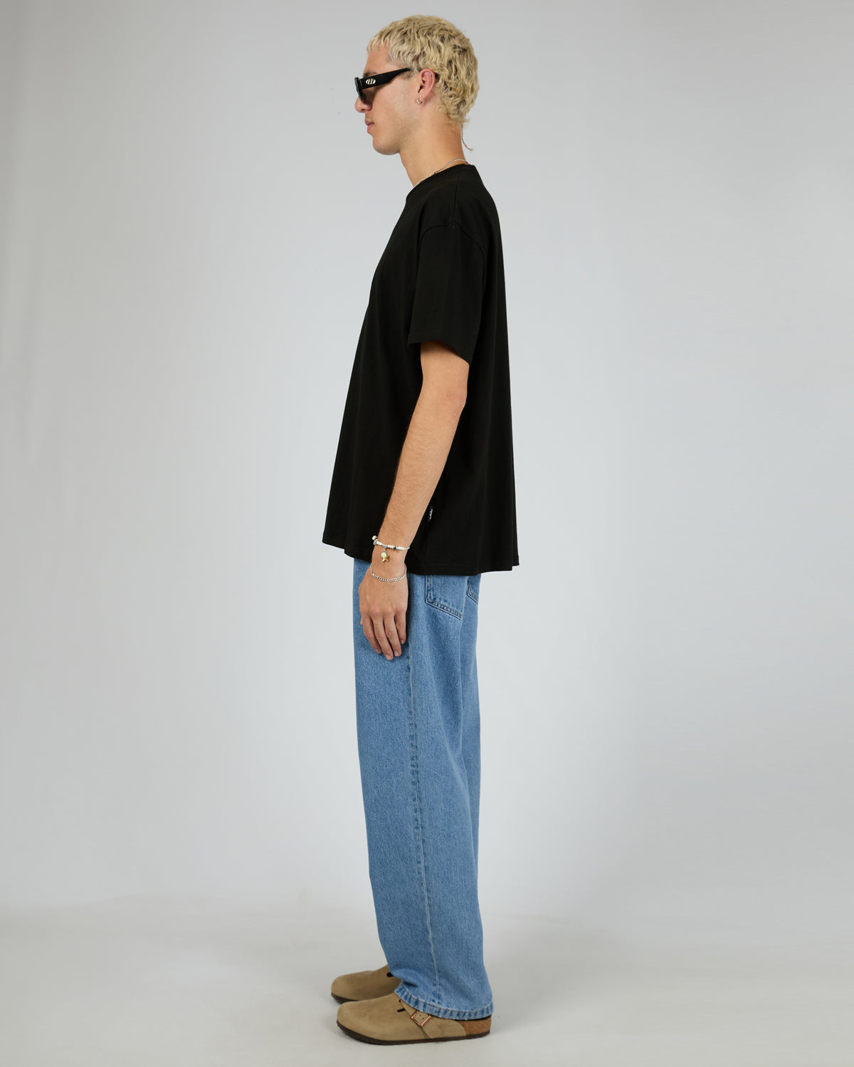 Biker Box Fit Tee Black