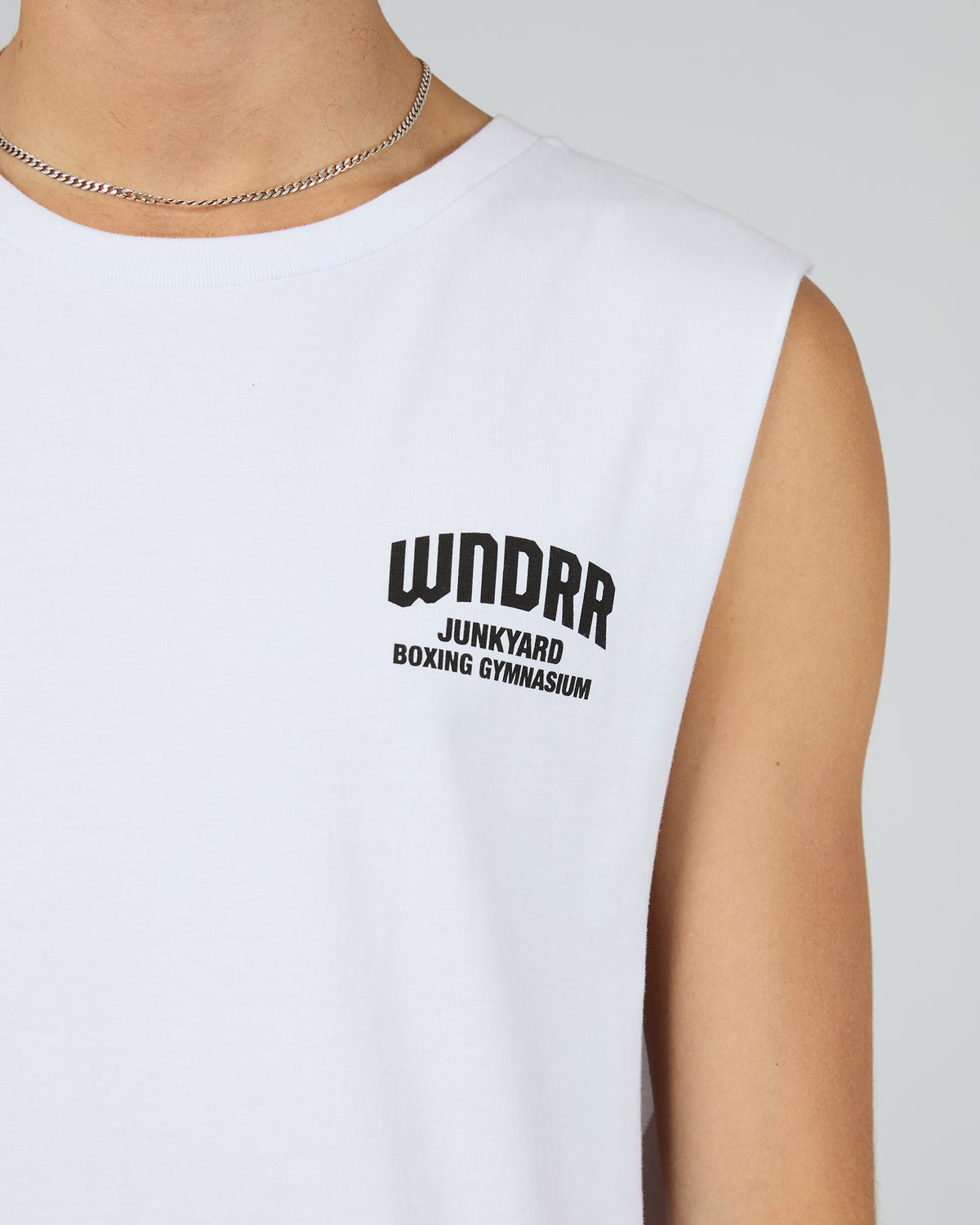 Junkyard Muscle Top White