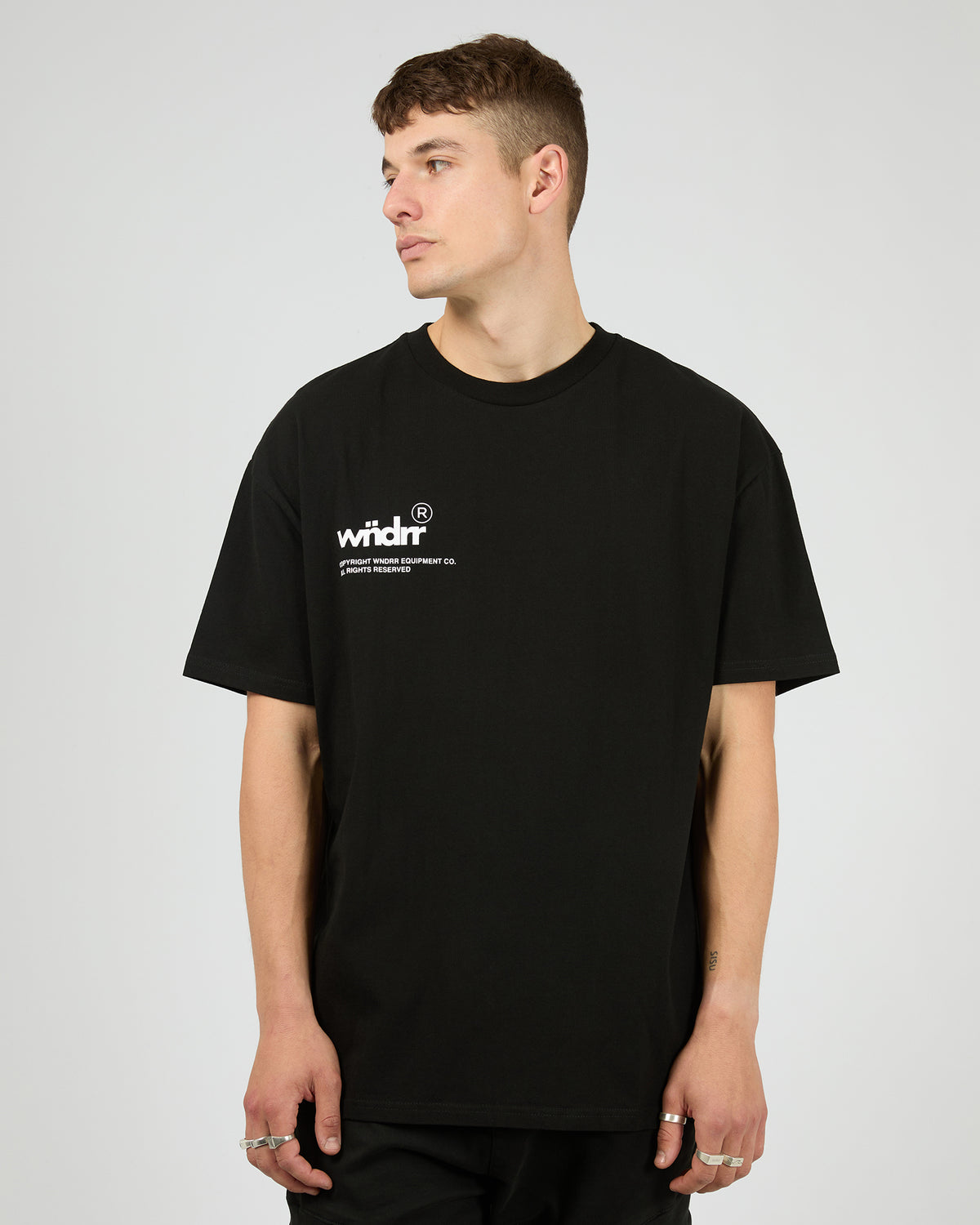 Syndicate Box Fit Tee Black