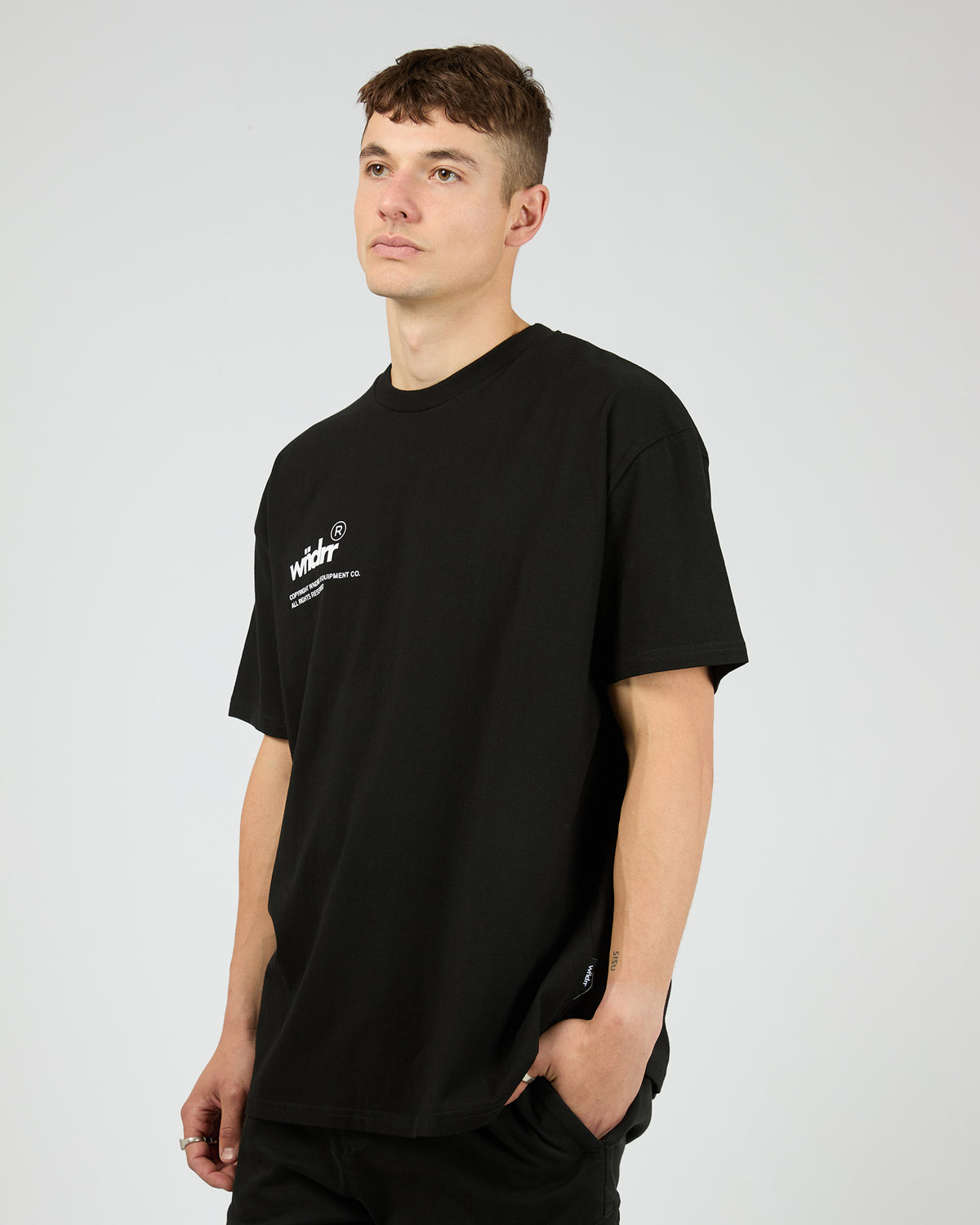 Syndicate Box Fit Tee Black