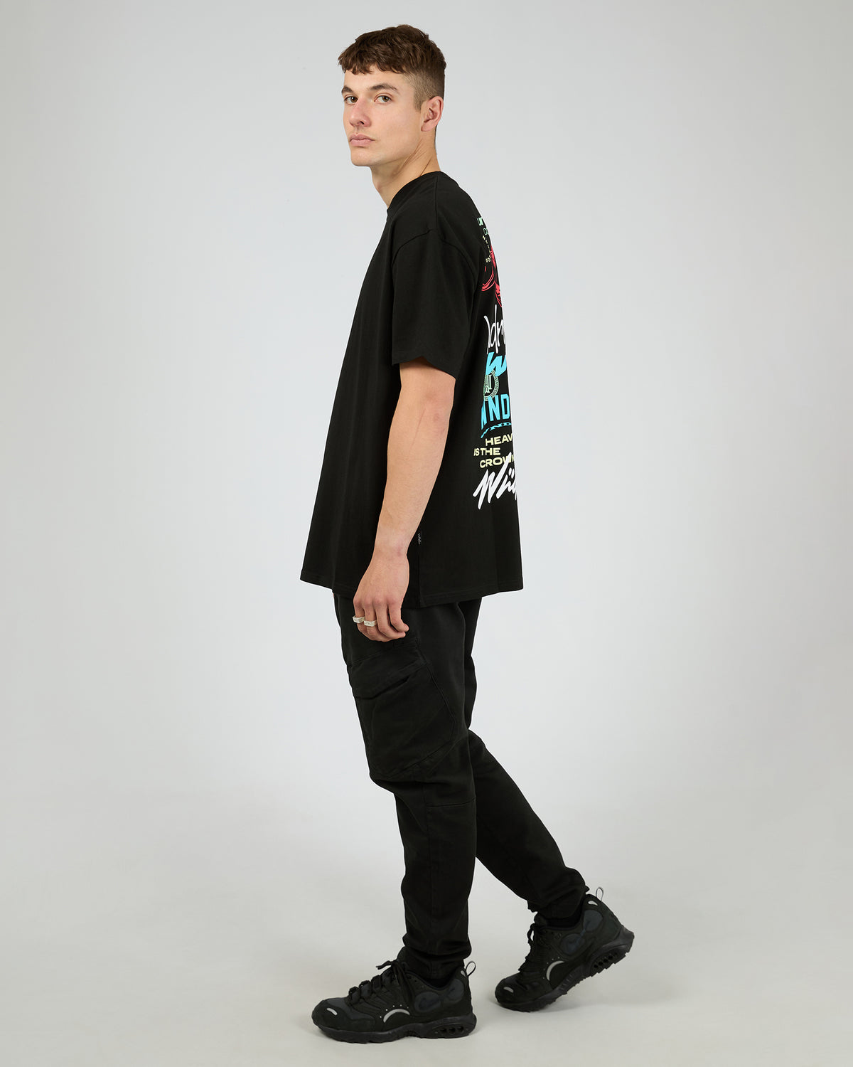 Syndicate Box Fit Tee Black