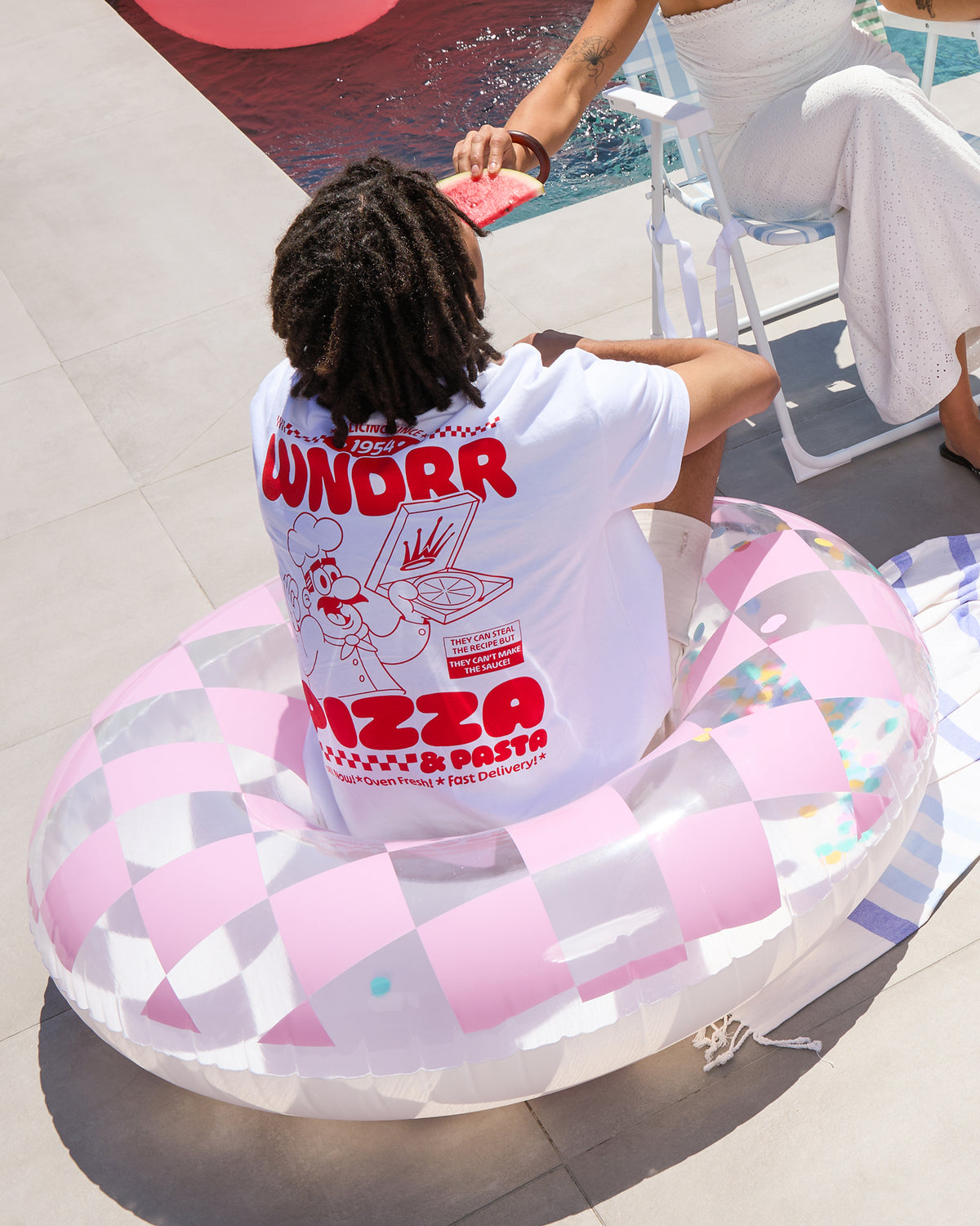 Slicing Since Box Fit Tee White
