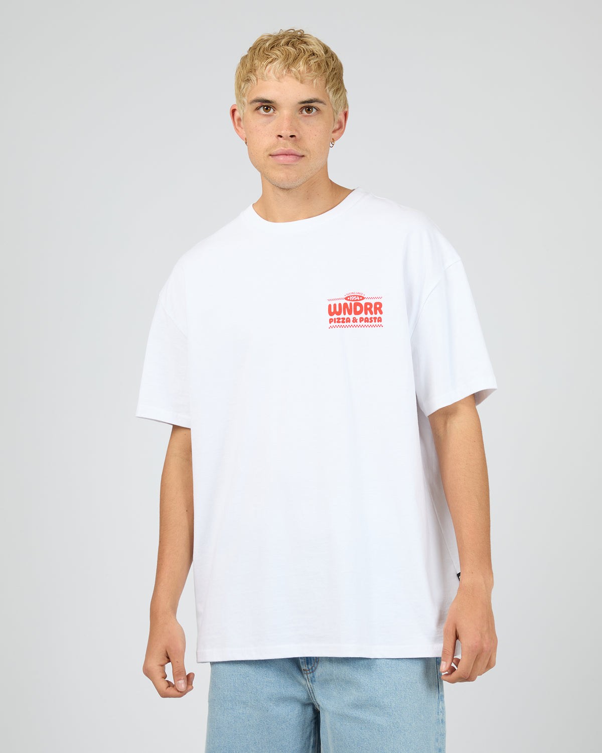 Slicing Since Box Fit Tee White