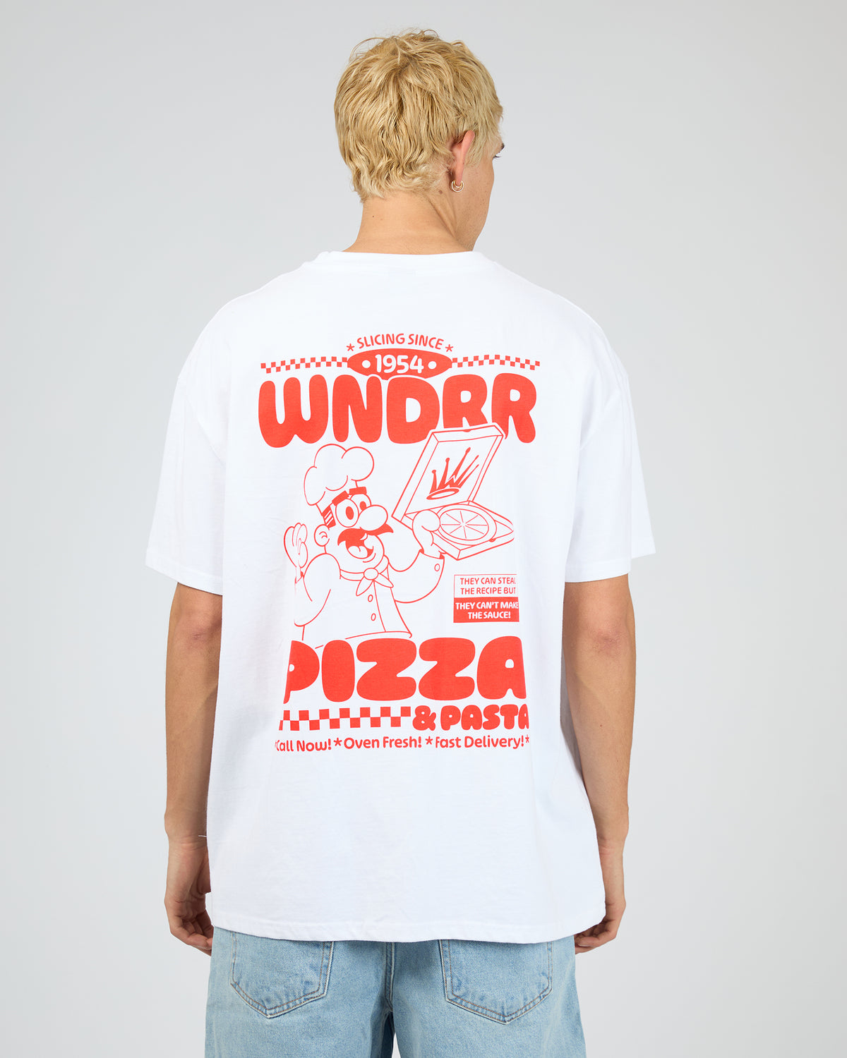 Slicing Since Box Fit Tee White