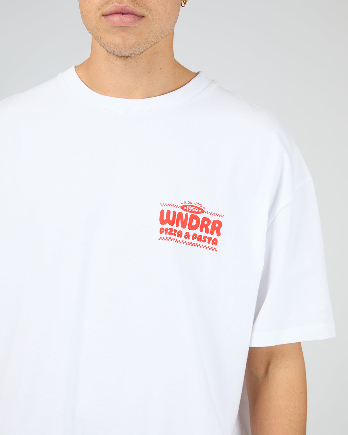 Slicing Since Box Fit Tee White