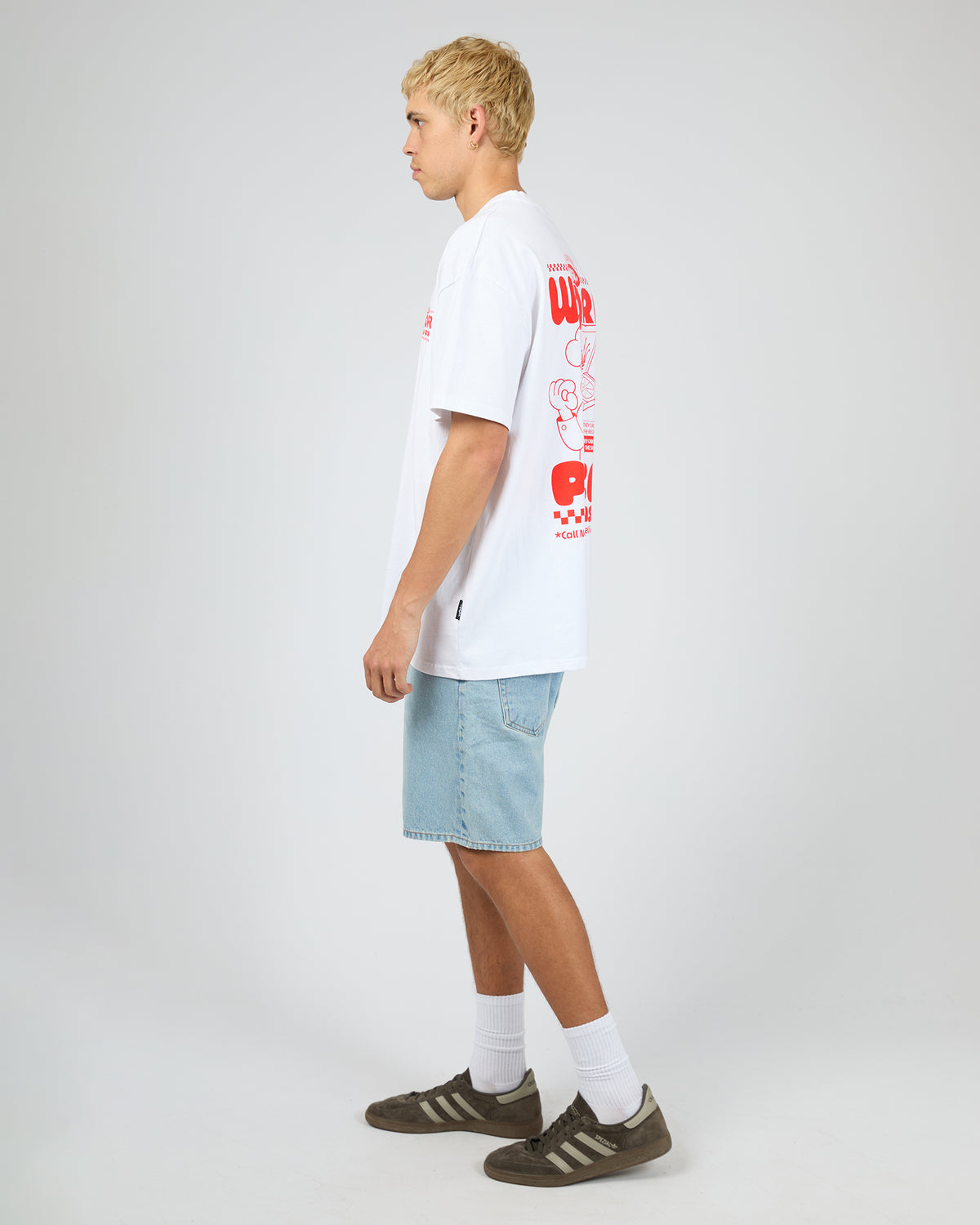 Slicing Since Box Fit Tee White