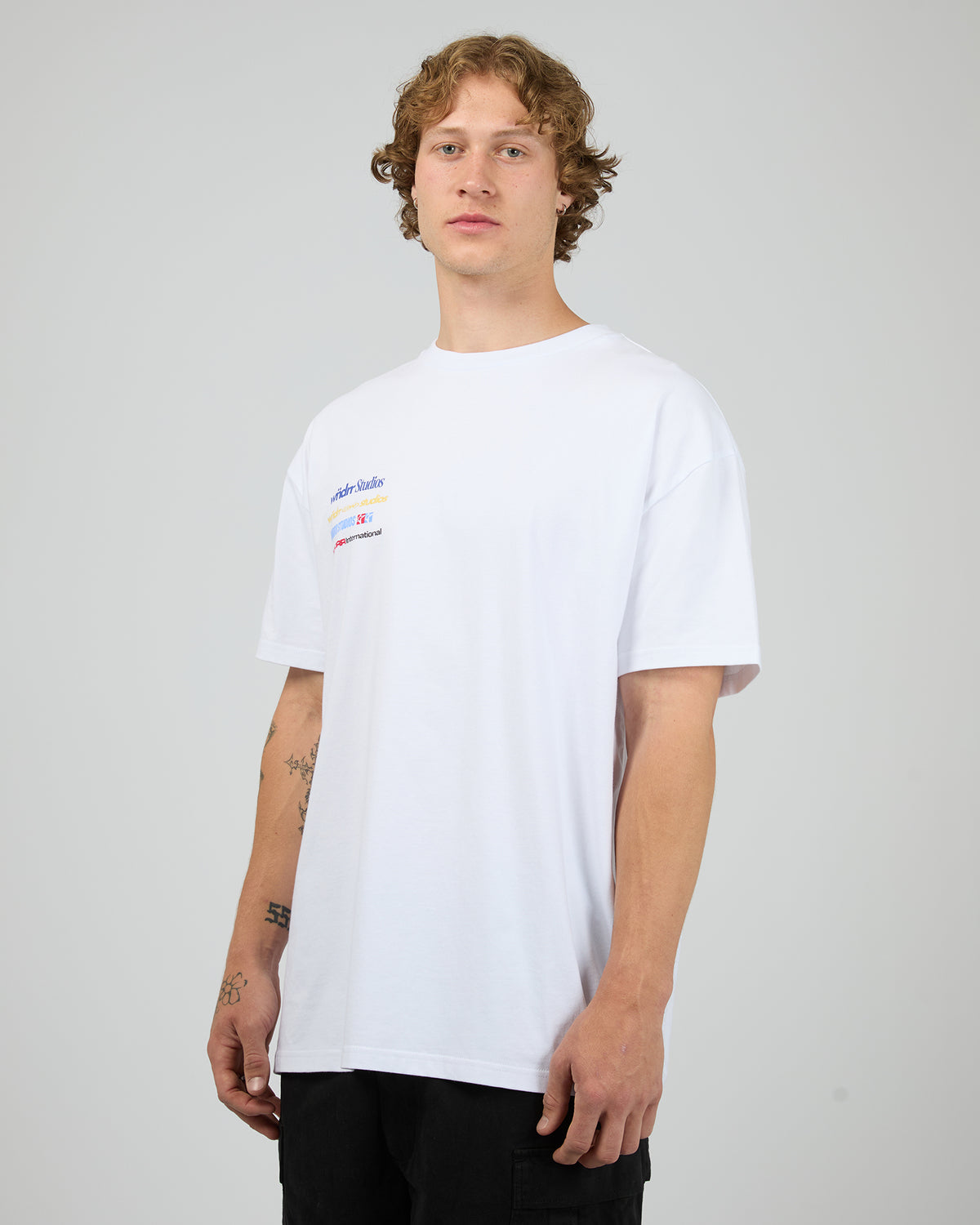 Sponsored Box Fit Tee White