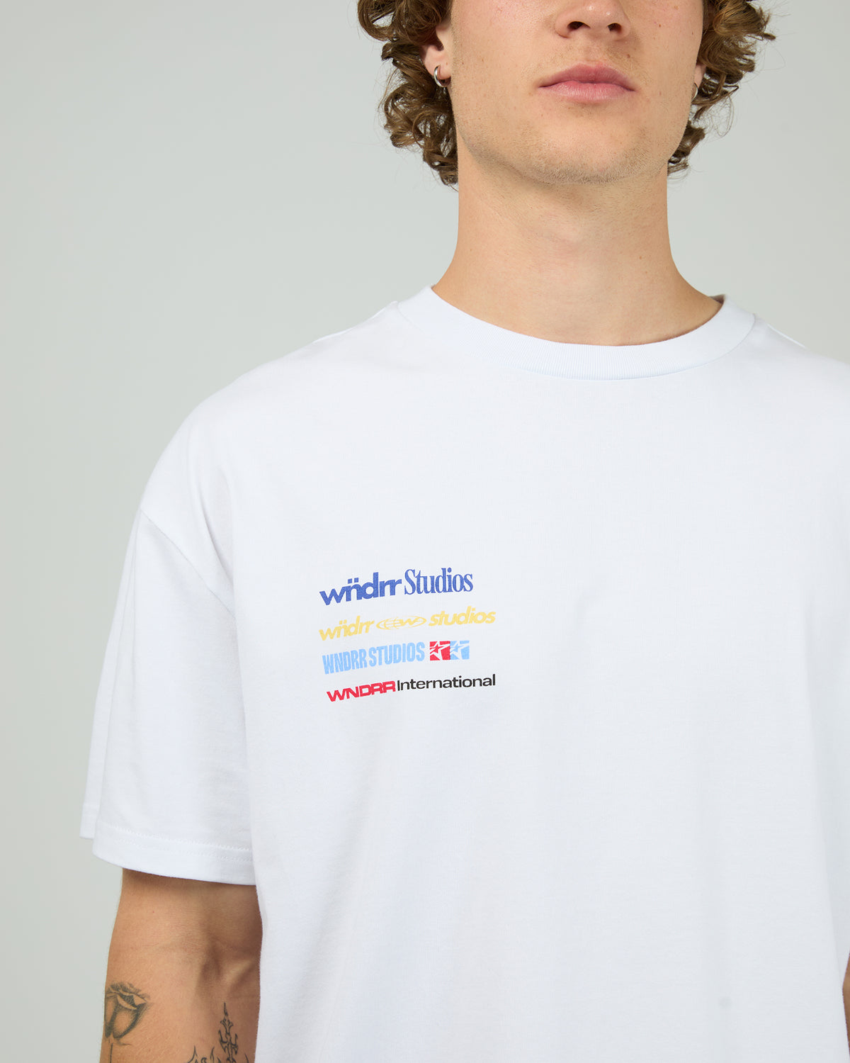 Sponsored Box Fit Tee White