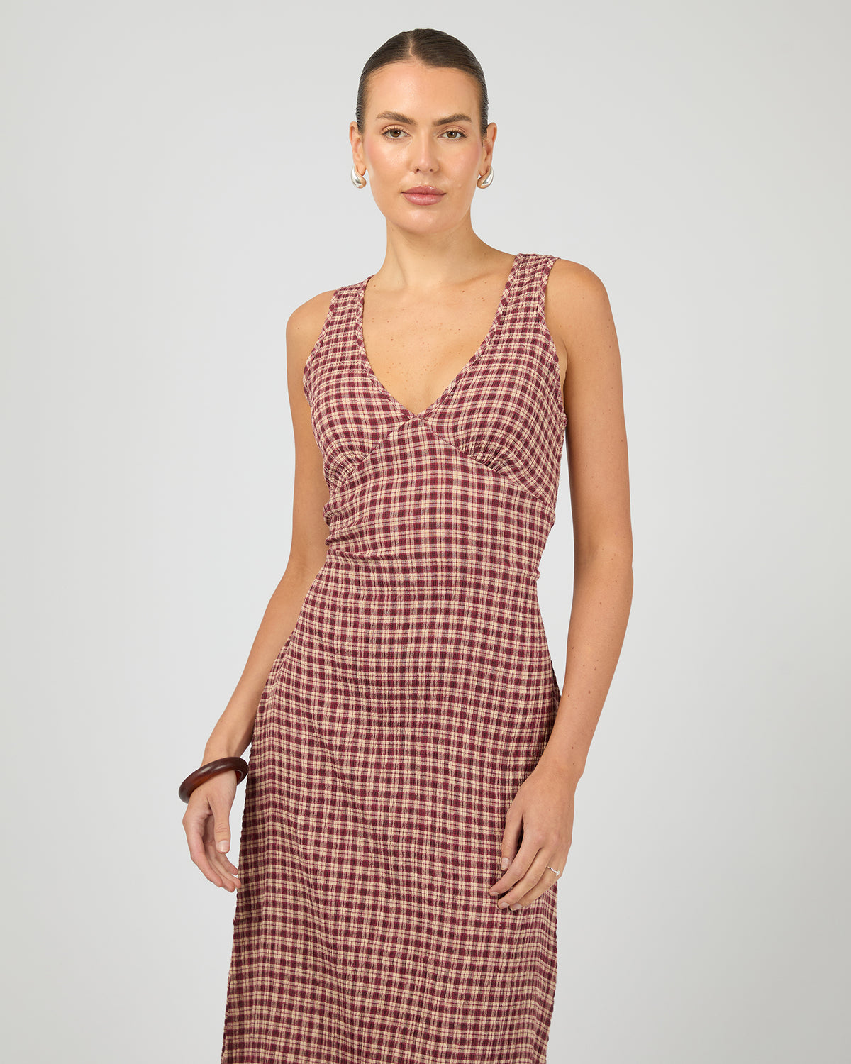 Capricorn Tully Seersucker Dress Check