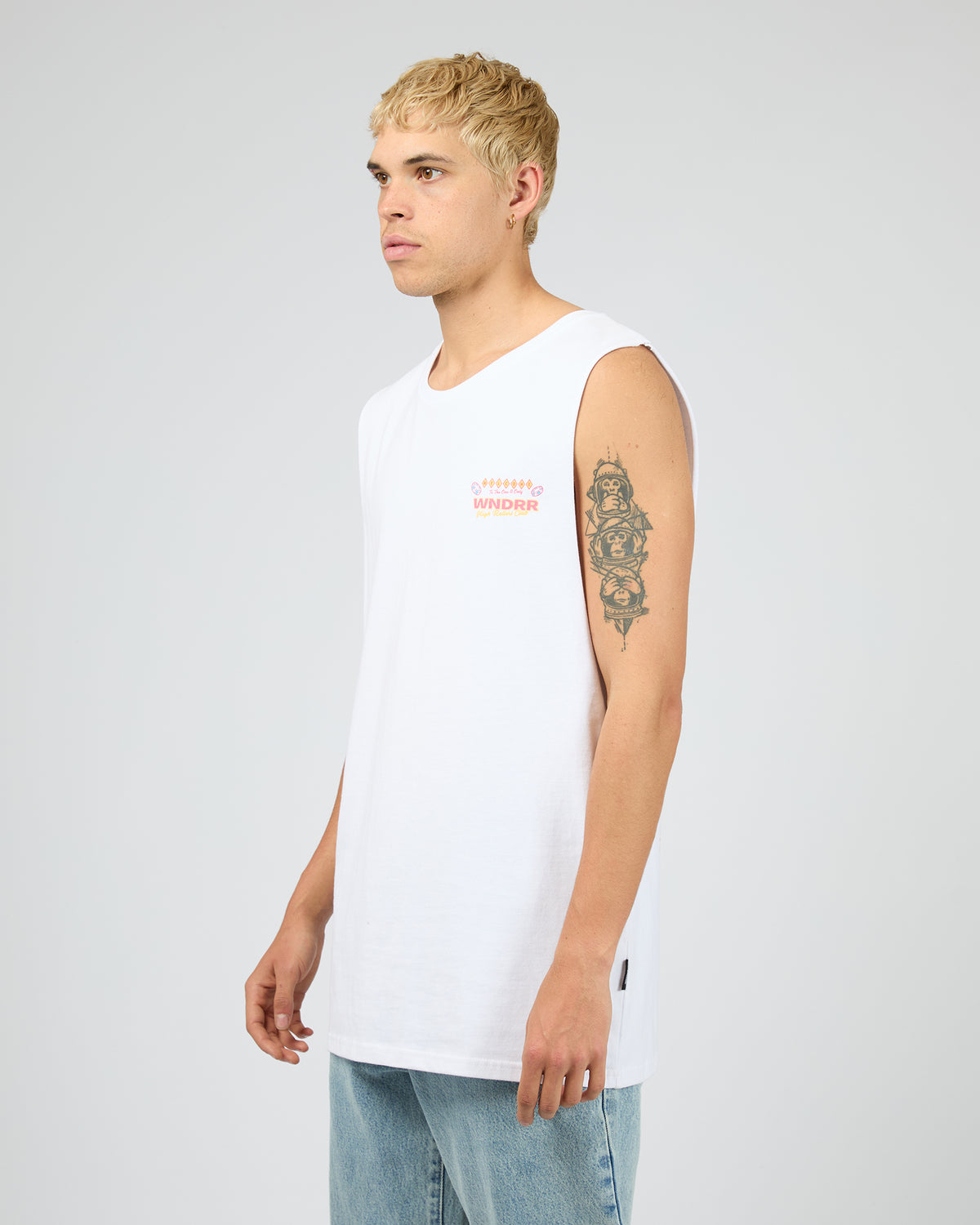 Sin City Muscle Top White