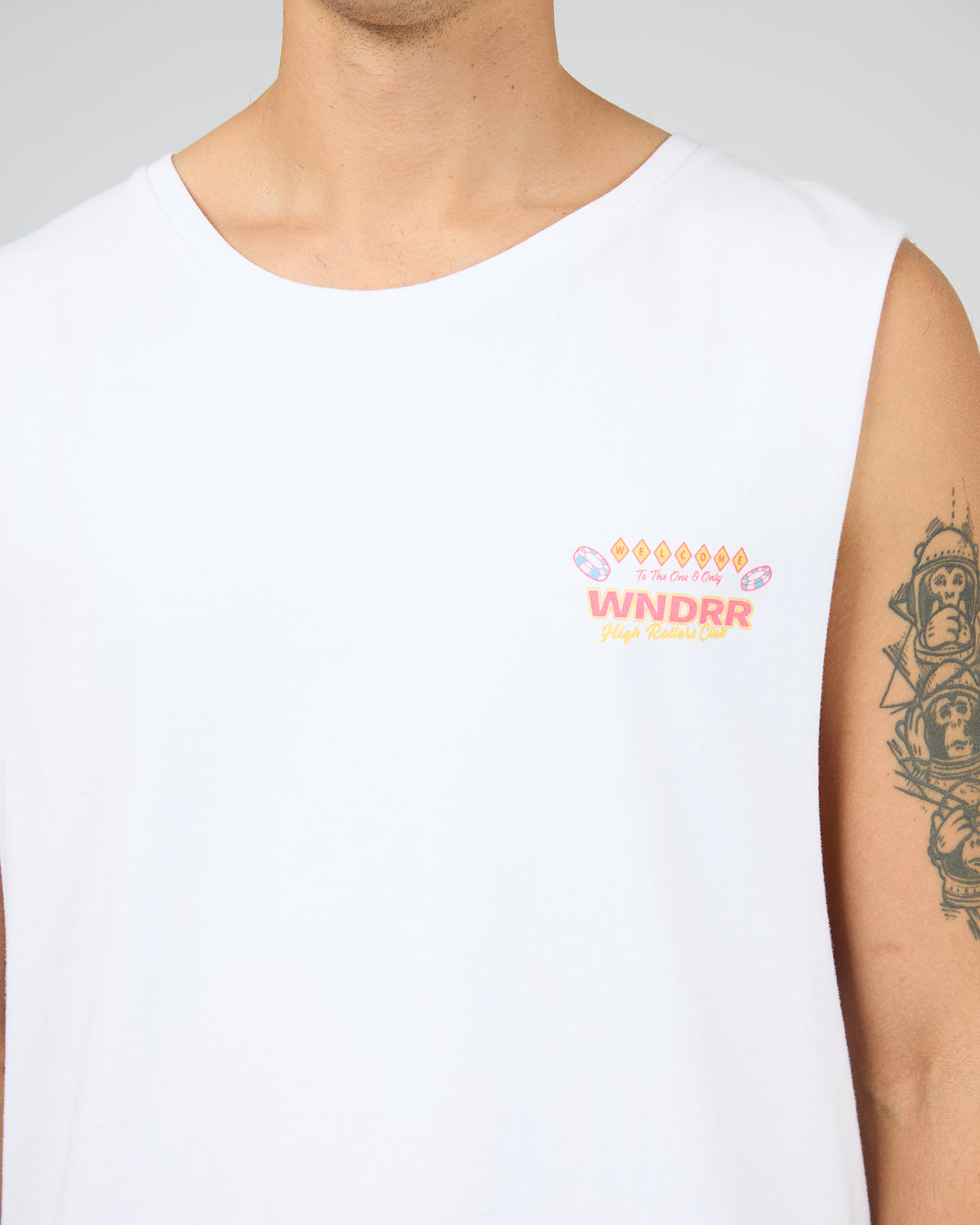 Sin City Muscle Top White