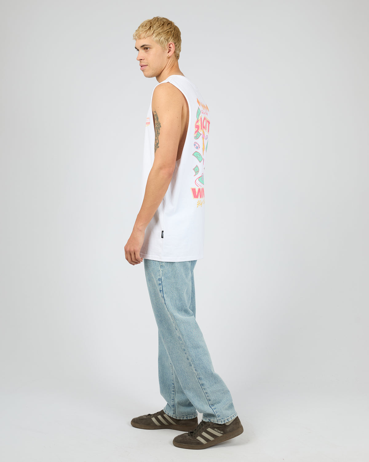 Sin City Muscle Top White