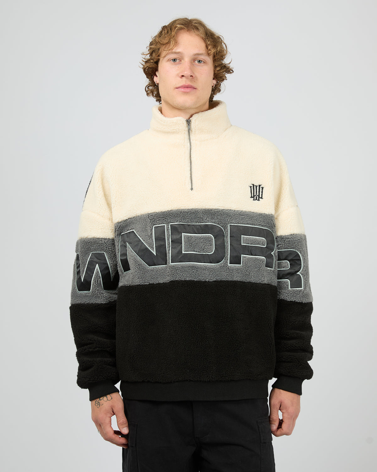 Primer 1/4 Zip Sherpa Fleece Sweat Multicoloured